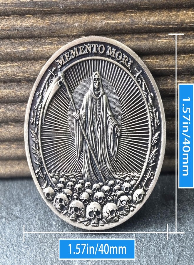 CYOUNG Memento Mori Carpe Diem Challenge Coin - Motivational Coin with Life & Death Symbols - Inspirational Gift for Friends & Loved Ones - Image 5